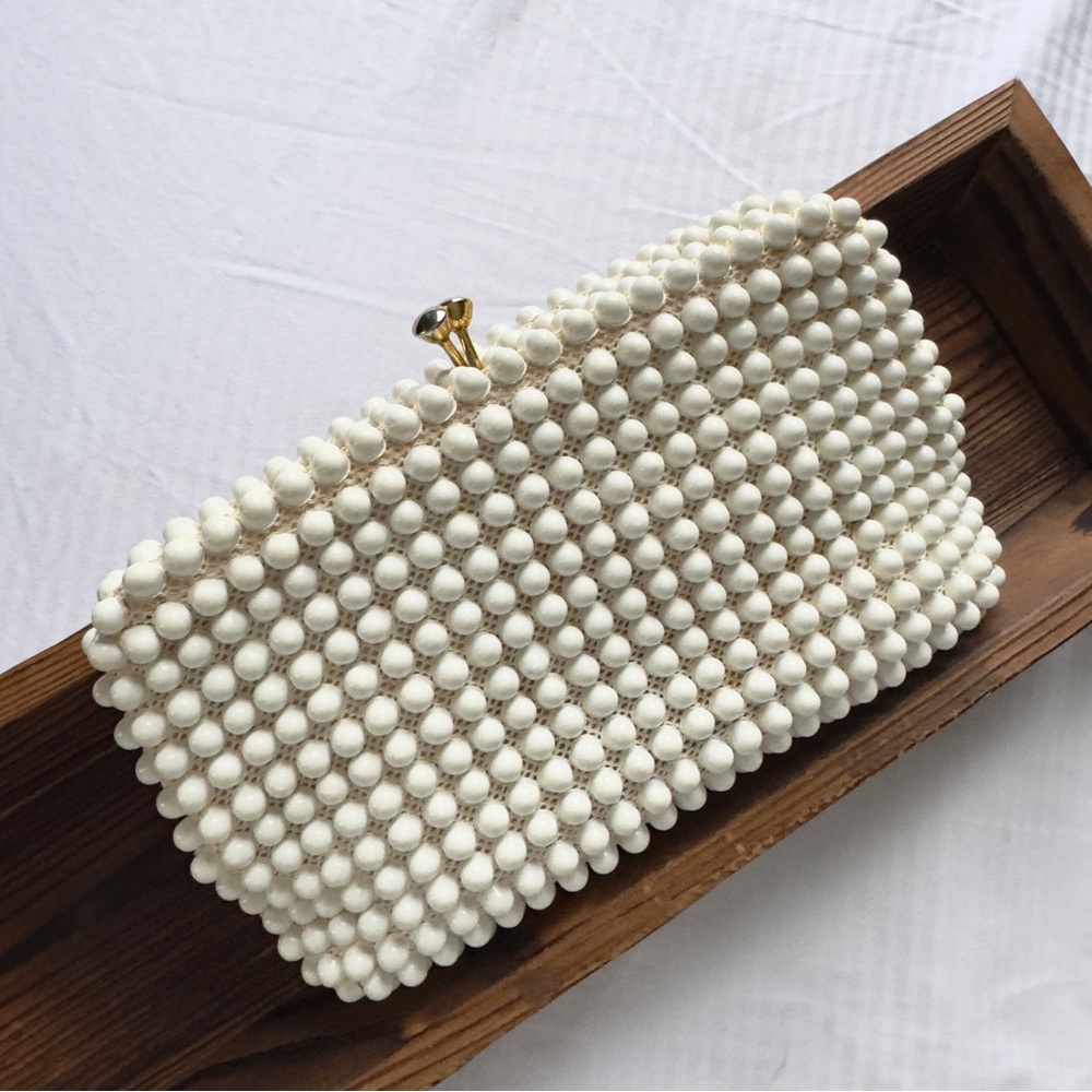 Vintage Candy Dot Beaded Kisslock Clutch
